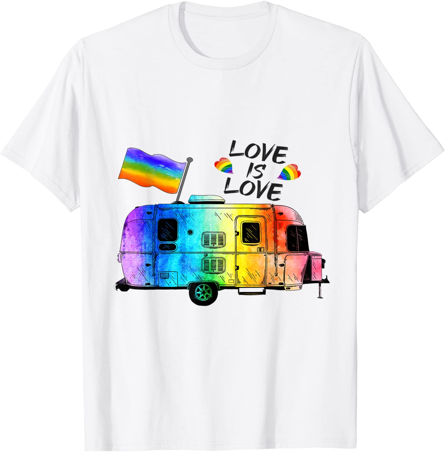 Pride Camping T-Shirt, Camper Love Is Love Lgbt Gay, Lesbian Camper Shirt