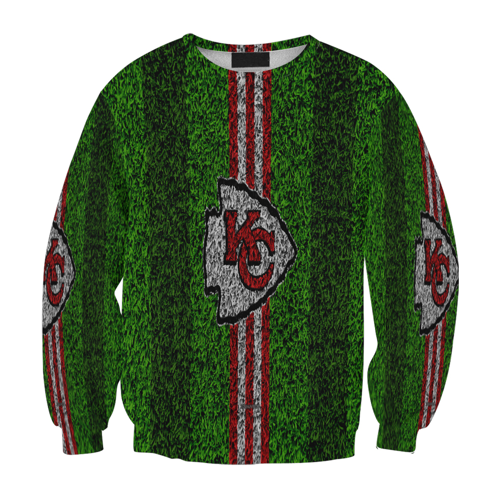 Kansas City Chiefs Grass Texture Gift For Fan 3D Full Printing Sweatshirt