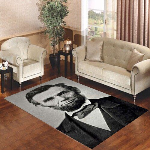 Abraham Lincoln Black White Living Room Carpet Rugs