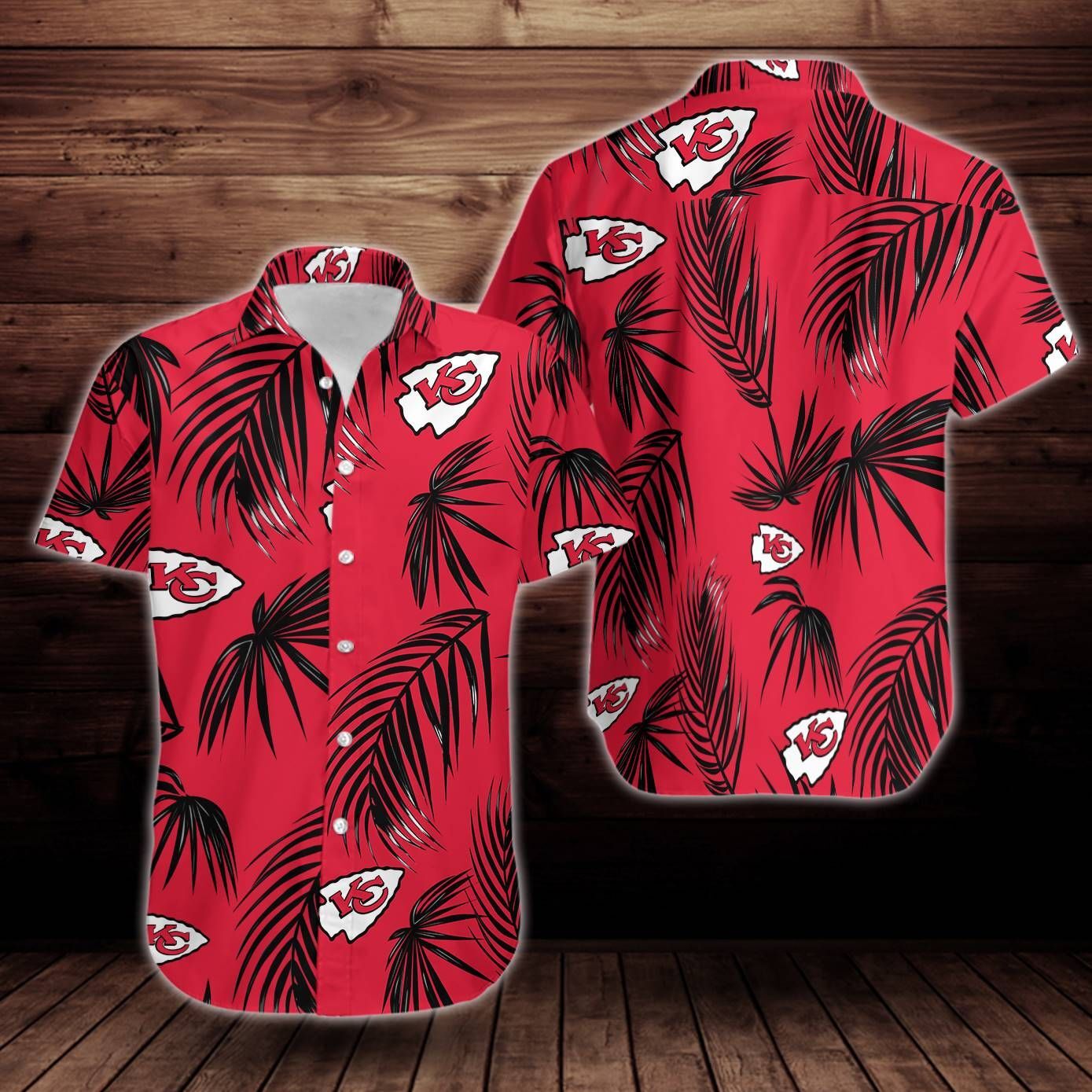 Kansas City Chiefs Flower Short Sleeve Hawaiian Shirt