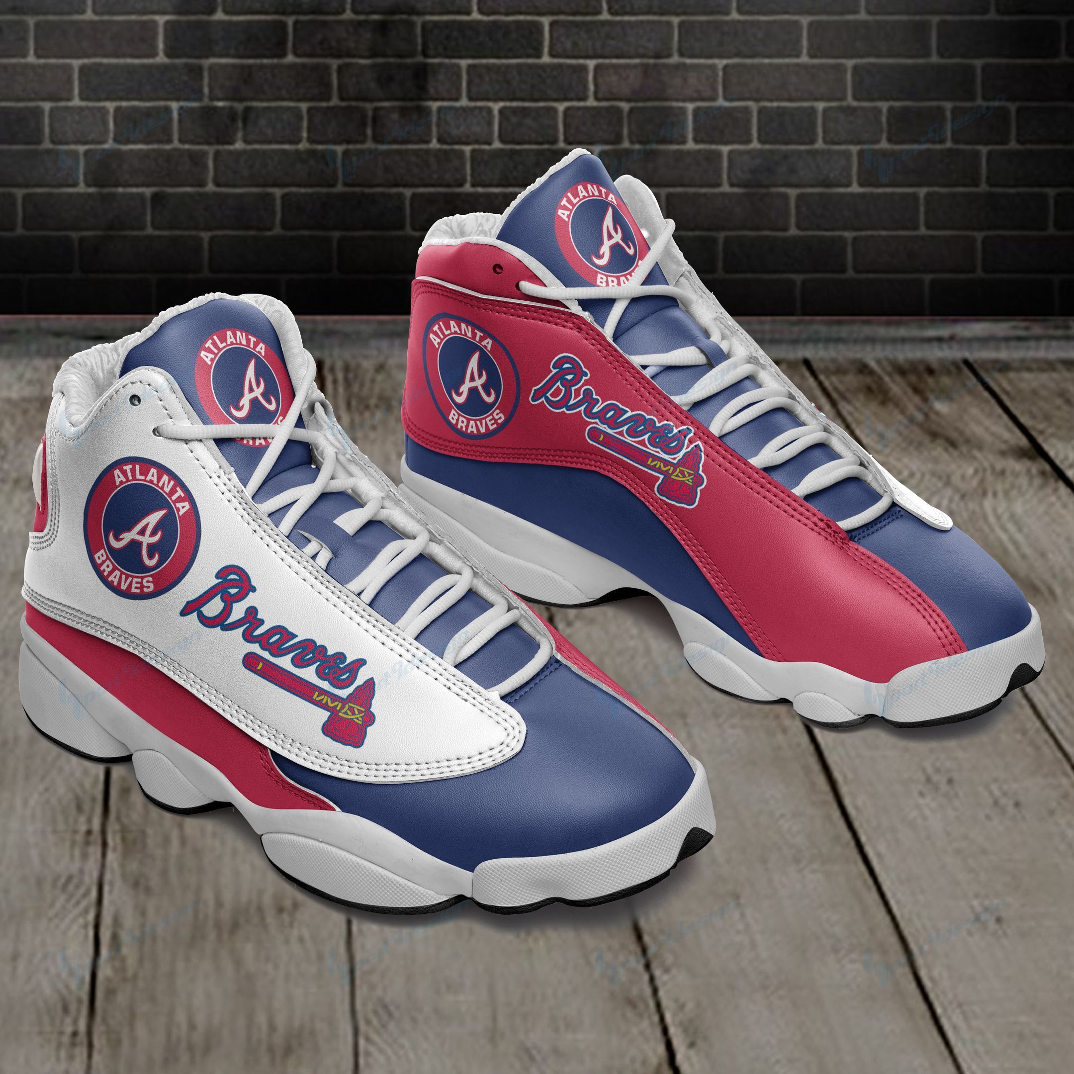 Atlanta Braves Air JD13 Sneakers 050