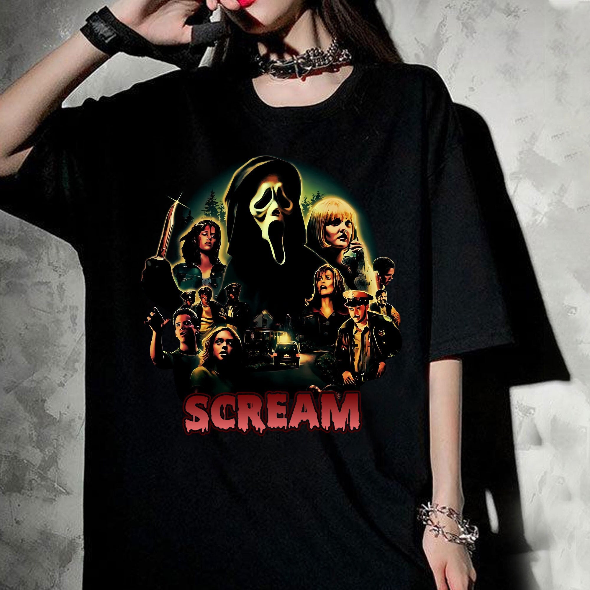 Scream Vintage Halloween Shirt, Halloween Shirt, Ghostface Shirts, Horror Movie Tee, Halloween Party Halloween Ideas By TeeLoki