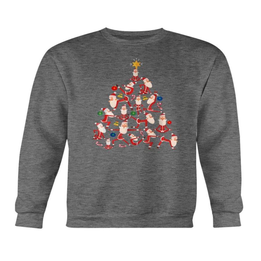 Yoga Christmas Yoga Santa Christmas Tree Sweatshirt & Hoodie