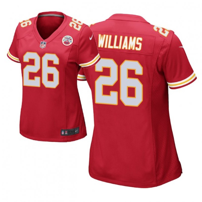 Kansas City Chiefs #26 Damien Williams Red Women Game Jersey