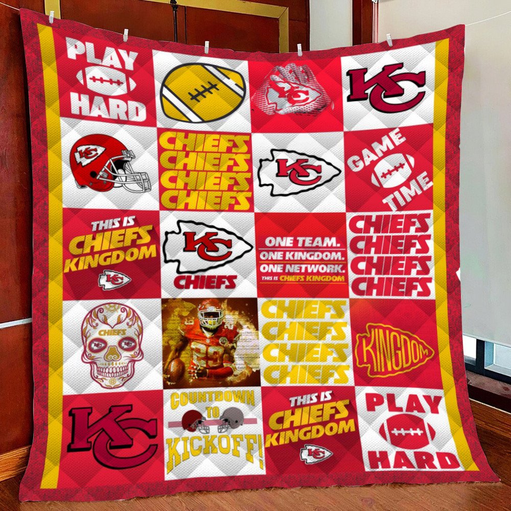 Kansas City Chiefs Fleece Blanket Quilt Blanket