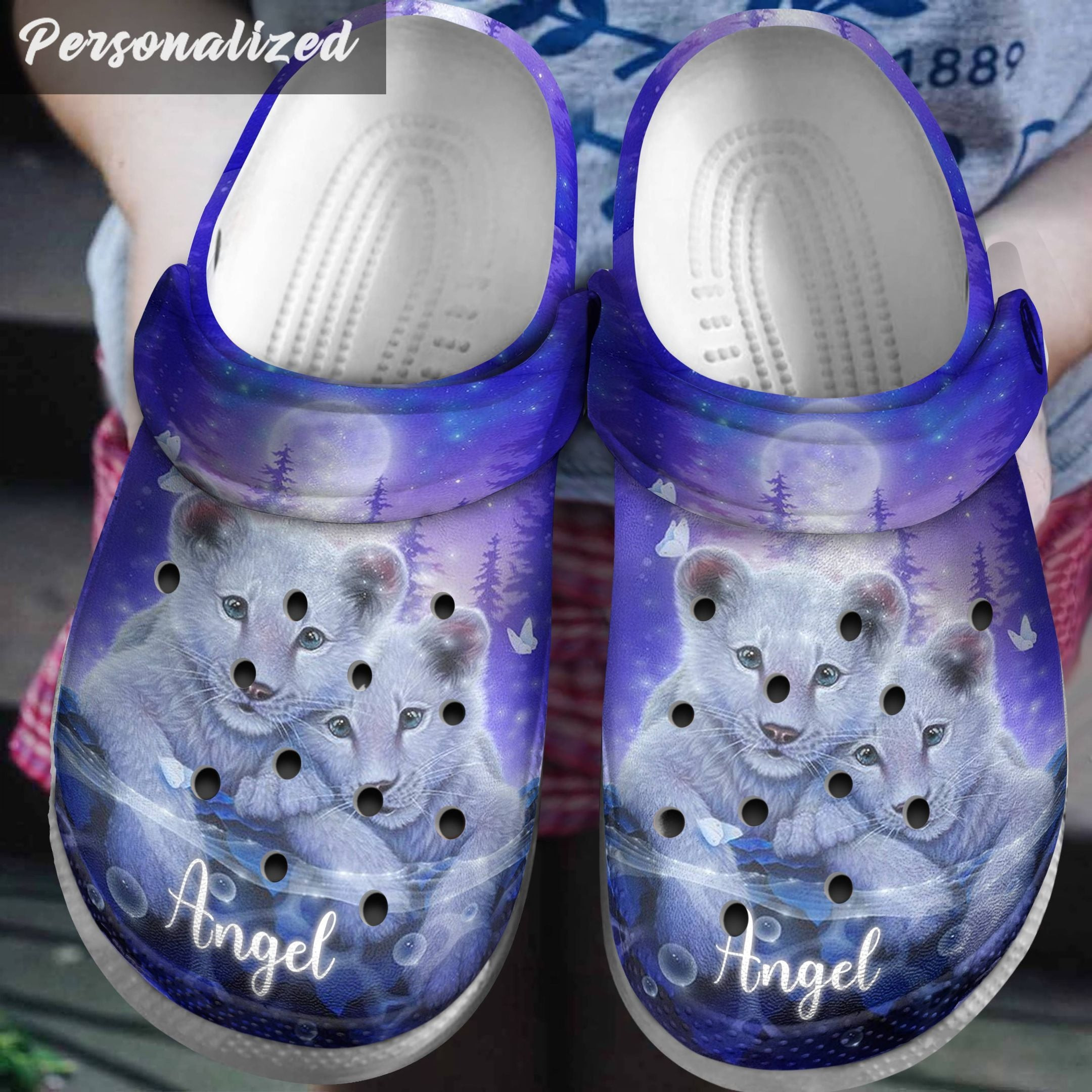 Angel Lion Custom Crocs Shoes Clogs For Men Women – Under The Moon Outdoor Shoe Birthday Gifts For Daughter