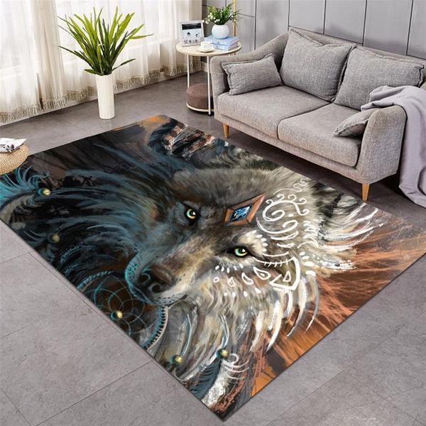 Wolf Warrior Rectangle Rug 5