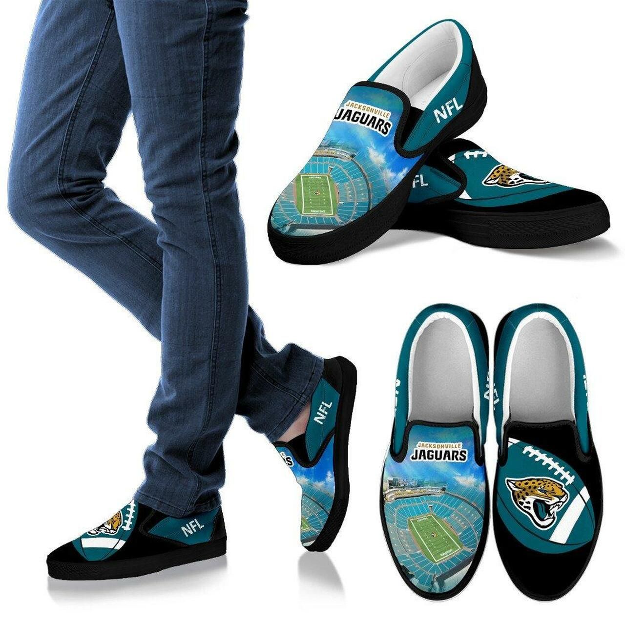 Jacksonville Jaguars Slip-On Slip On Shoes Proud Of Stadium Shoes16226