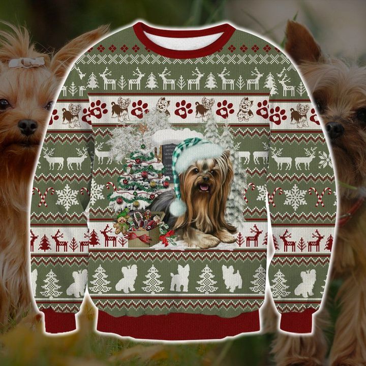 Yorkie Love Christmas Ugly Christmas Sweater 2023 | For Men & Women | Adult | Us1945