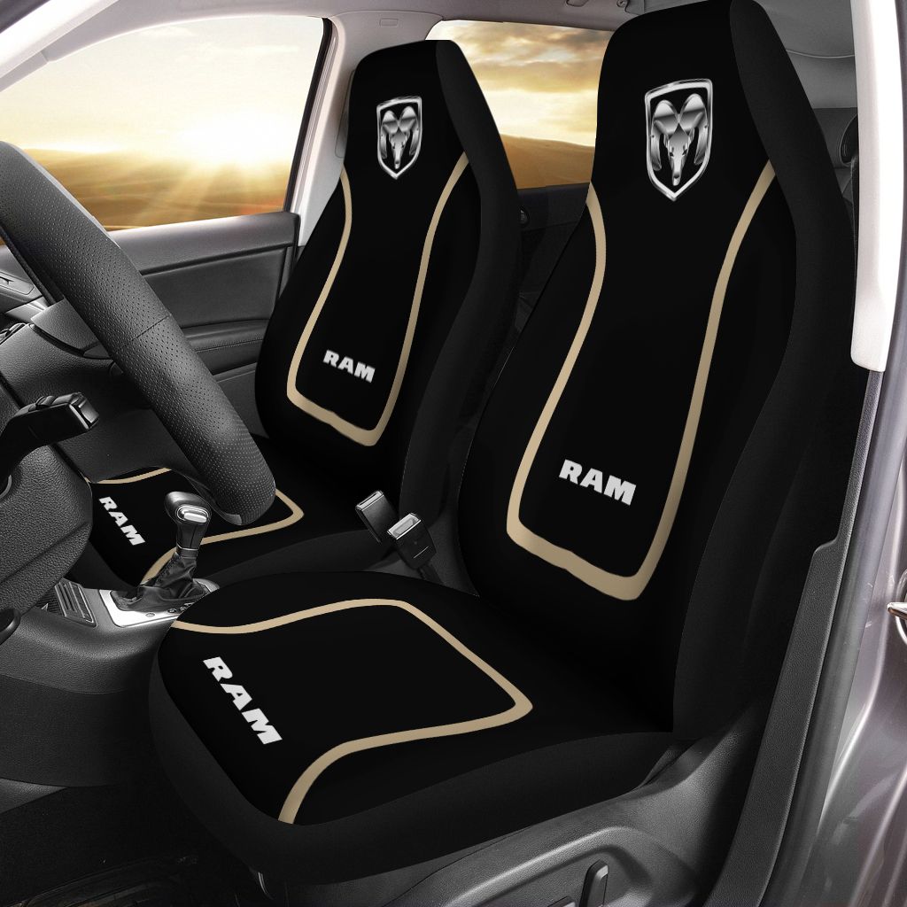 Dodge RAM NCT-HT Car Seat Cover (Set of 2) Ver 4 (Black)