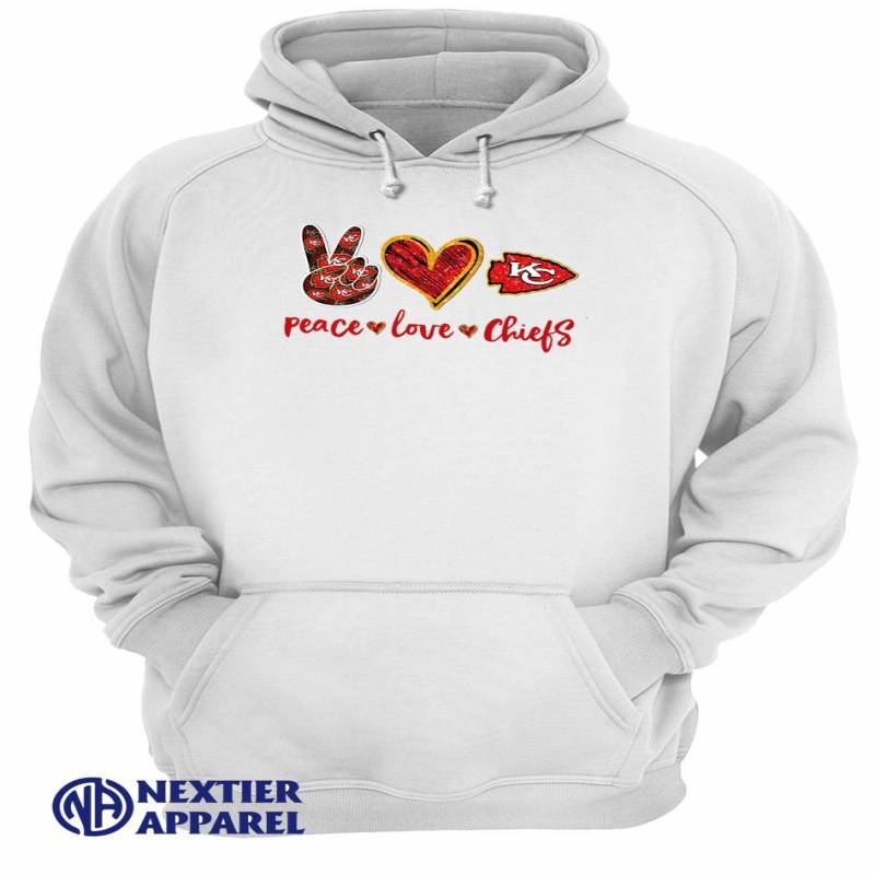 Peace Love Kansas City Chiefs Shirt Unisex Hoodie