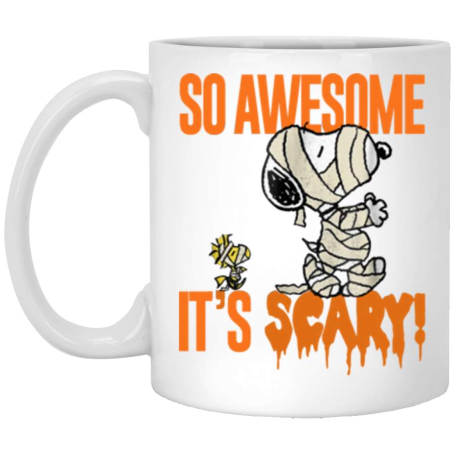 Peanuts Halloween Snoopy Scary Mummy Mug Coffee Mug 11 Oz Mug Shirttrend