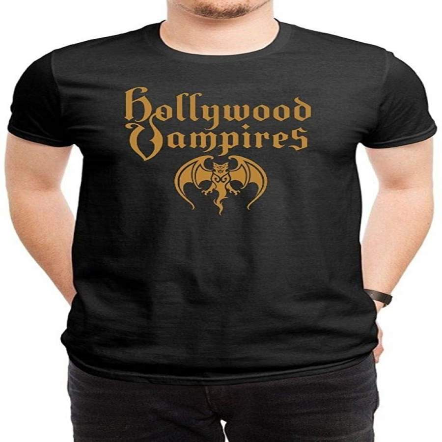 Men’S T Shirts Hollywood Vampires Logo 1 Black