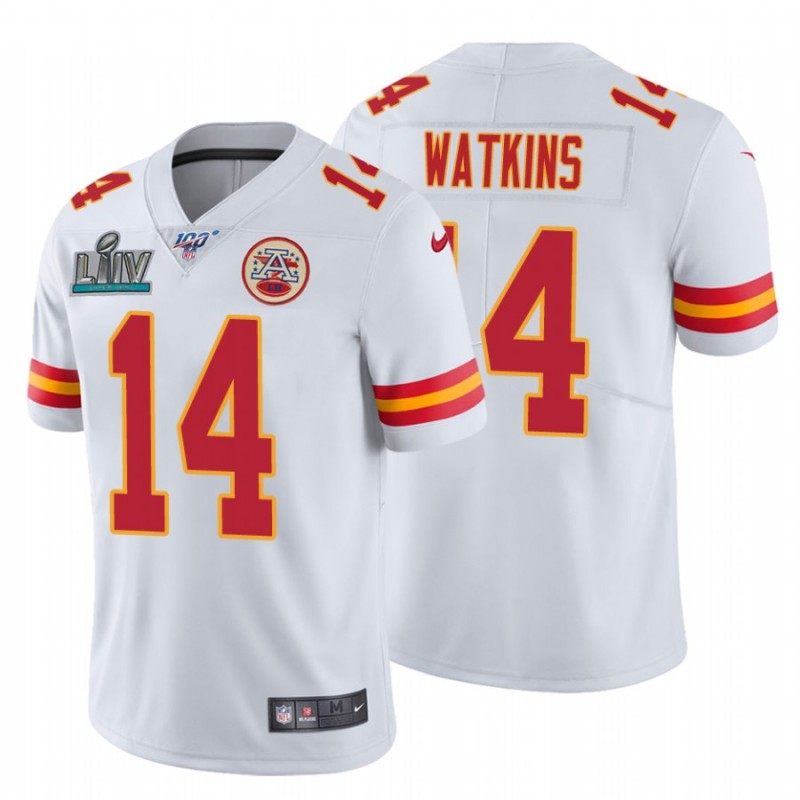 Men’S Sammy Watkins Kansas City Chiefs White Super Bowl Liv White Vapor Limited Jersey – All Stitched, Embroidery