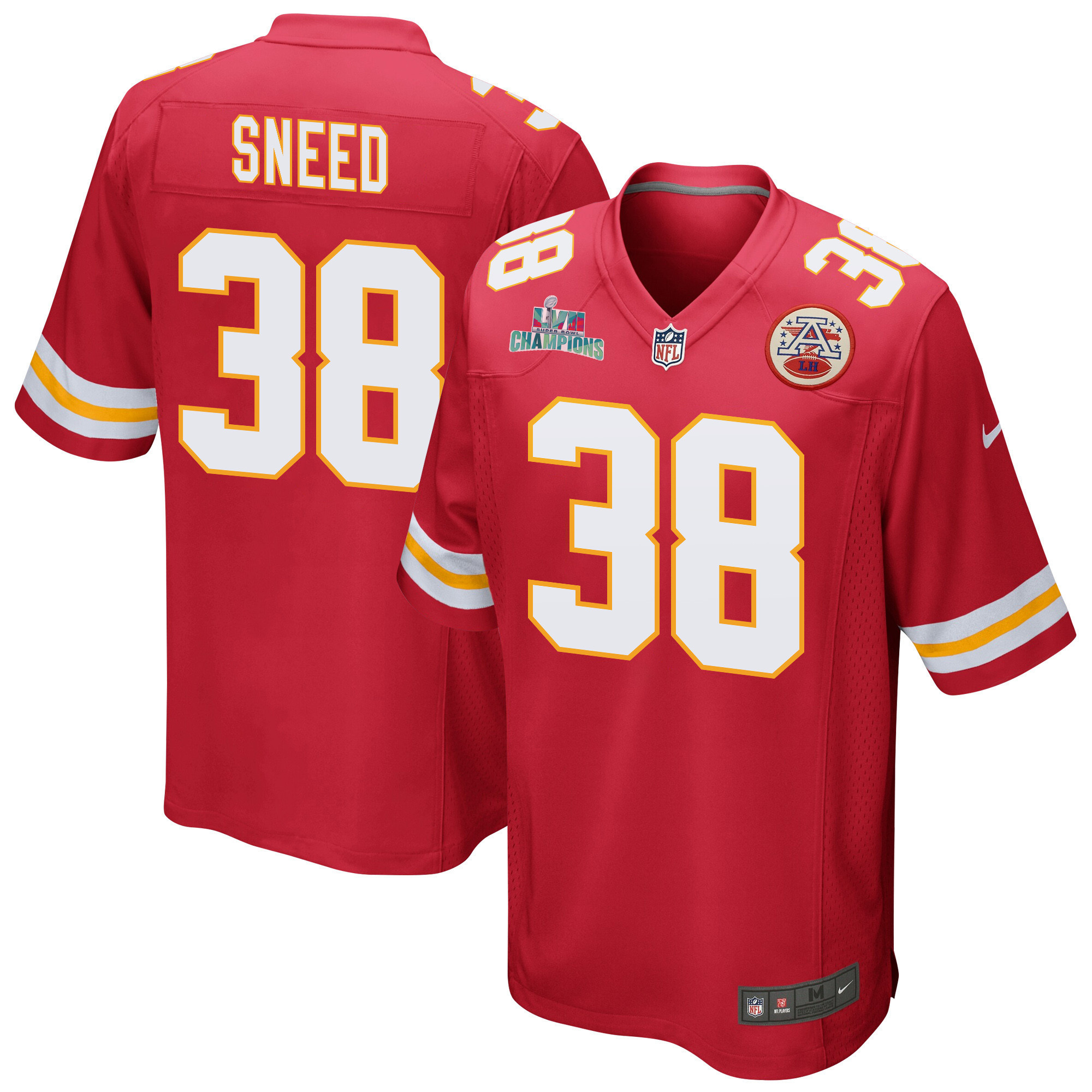 L’Jarius Sneed 38 Kansas City Chiefs Super Bowl Lvii Champions Men Game Jersey – Red