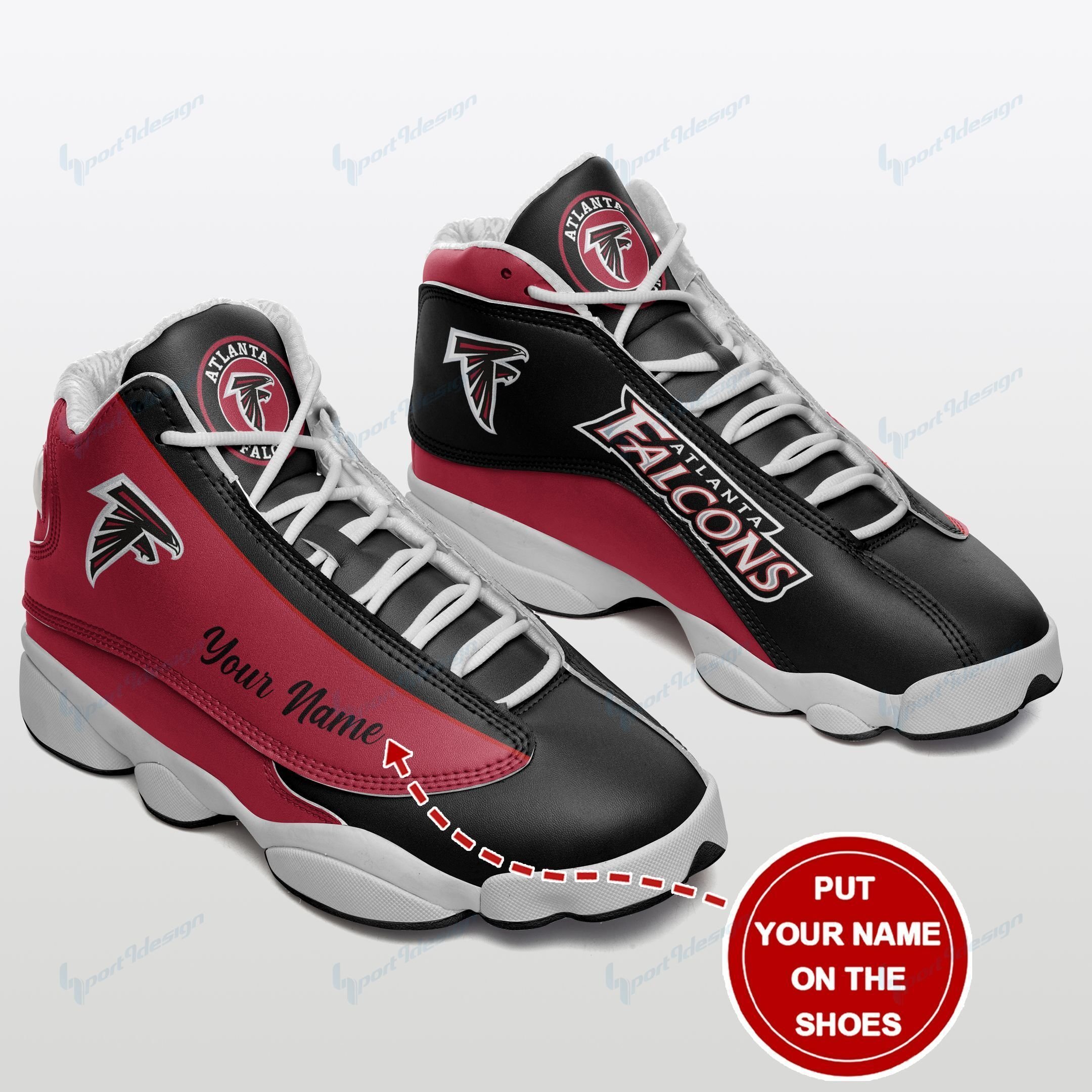 Atlanta Falcons Personalized Air JD13 Sneakers 010