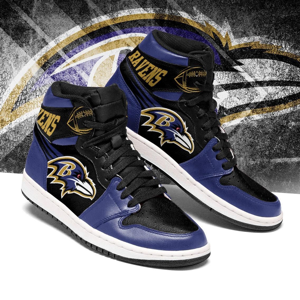 Baltimore Ravens Jordan Sneakers Shoes Football Teams Jordan Sneaker