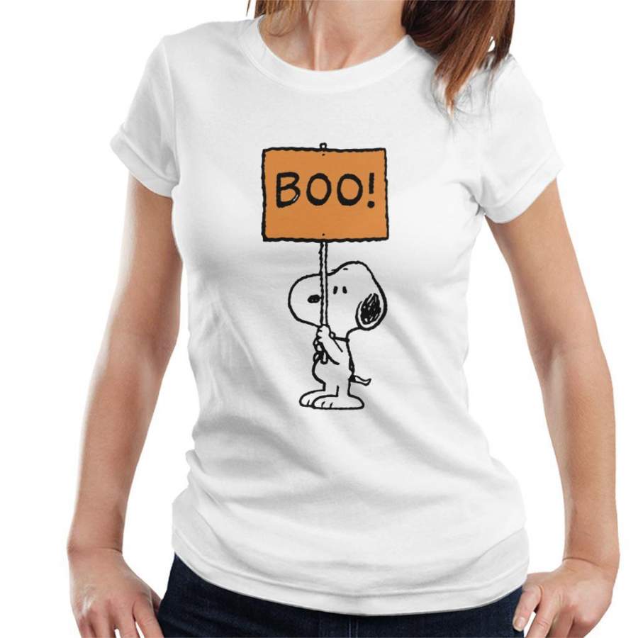 Peanuts Halloween Boo Snoopy Women’s T-shirt