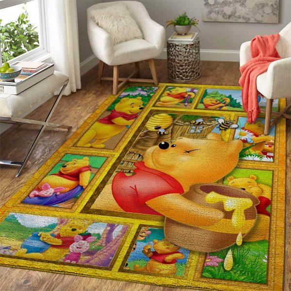 Pooh Bear Honey Cute Home Decor Rectangle Area Rug