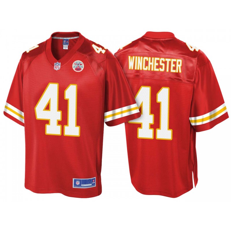 Kansas City Chiefs James Winchester Pro Line Team Color Jersey Red – All Stitched, Embroidery