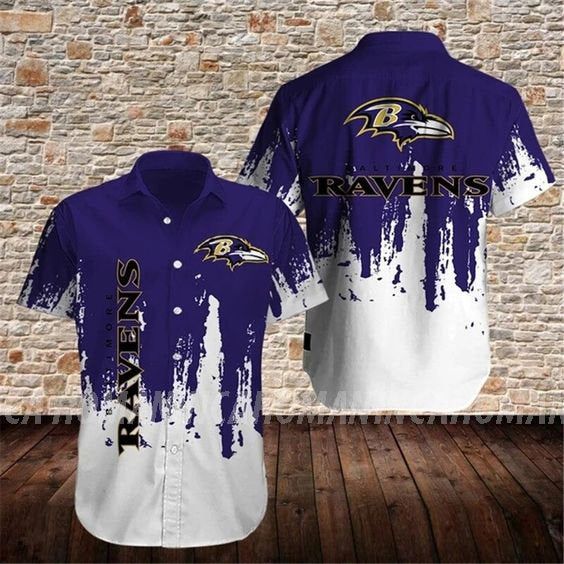 Baltimore Ravens Nfl Hawaiian Summer Shirt, Baltimore Ravens  Summer Shirt,  Baltimore Ravens Nfl Fan Hawaiian Shirt Short K96I12