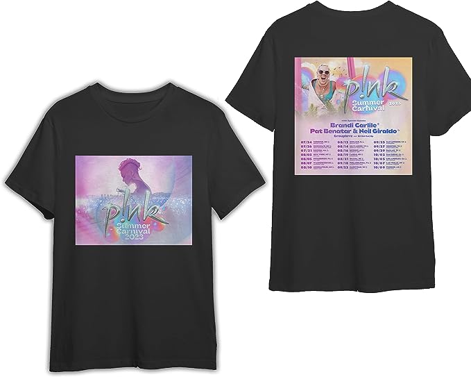 P!Nks T Shirt, Summer Carnivals Tour 2023 Shirt, Music Tour 2023 Tshirt, Unisex Short Sleeve Shirts