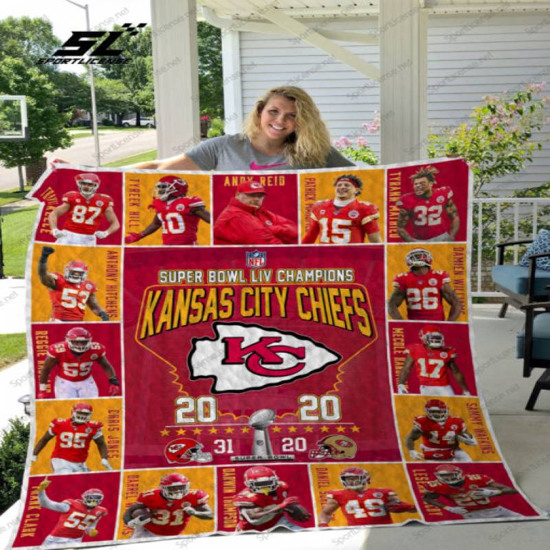 Super Bowl LIV Champions Kansas City Chiefs Quilt Blanket