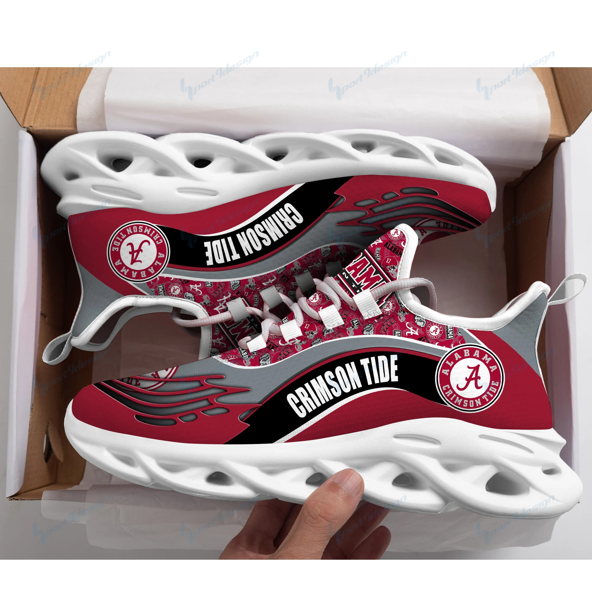 Alabama Crimson Tide Yezy Running Sneakers Bb208