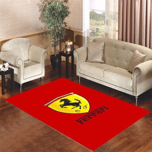 Ferrari Logo 1 Living Room Carpet Rugs Area Rug For Living Room Bedroom Rug Home Decor