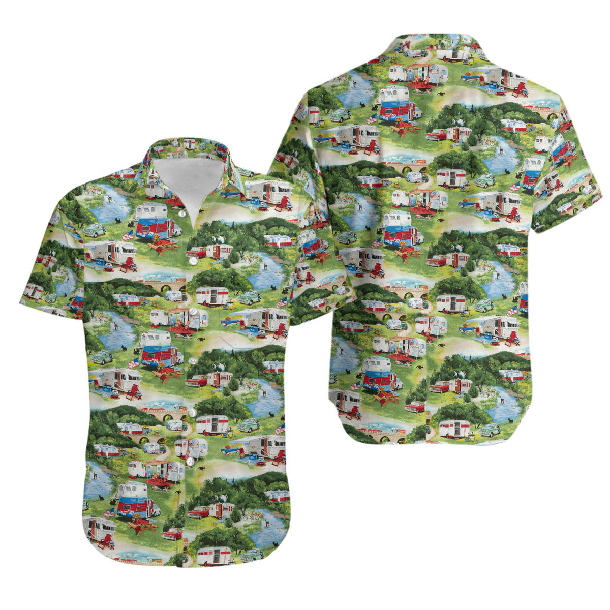 Adventure & Camping Hawaiian Shirt