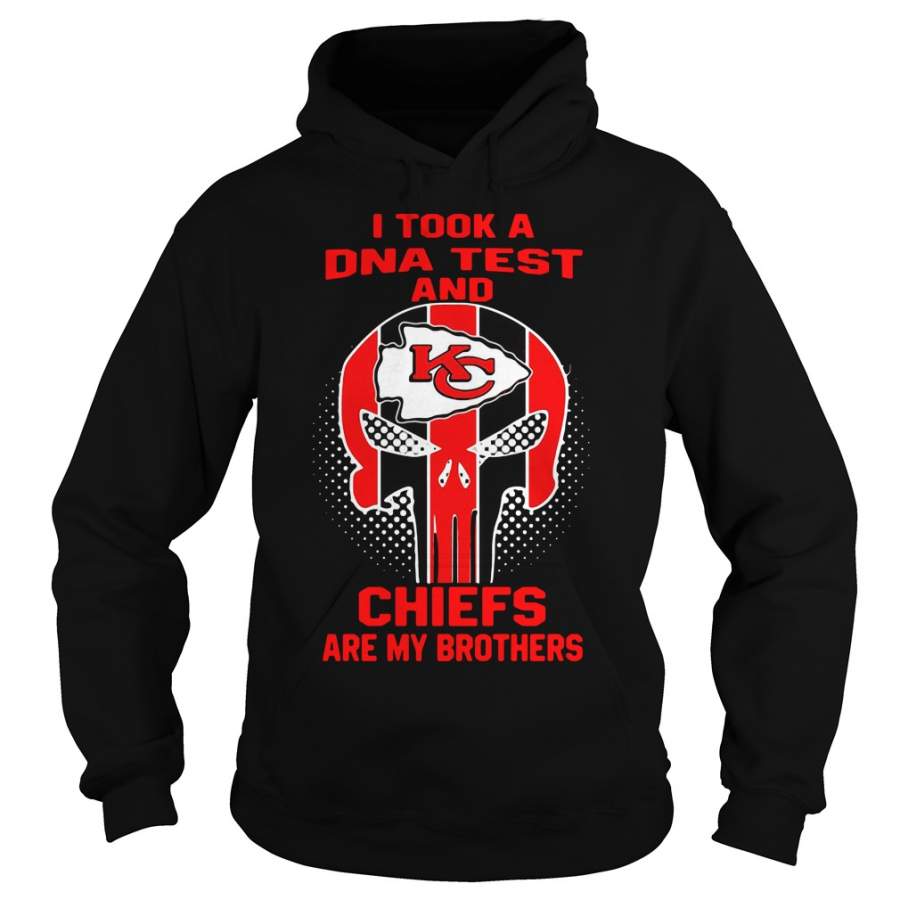 Skull I took a DNA test and Kansas City Chiefs are my brothers Hoodie