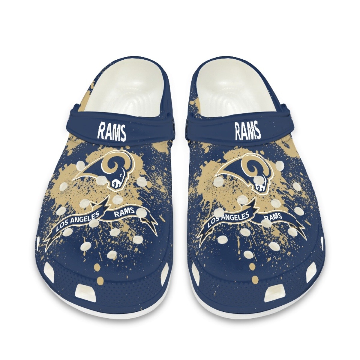 Los Angeles Rams Shoes Cute Style#3 Crocs Shoes For Fans