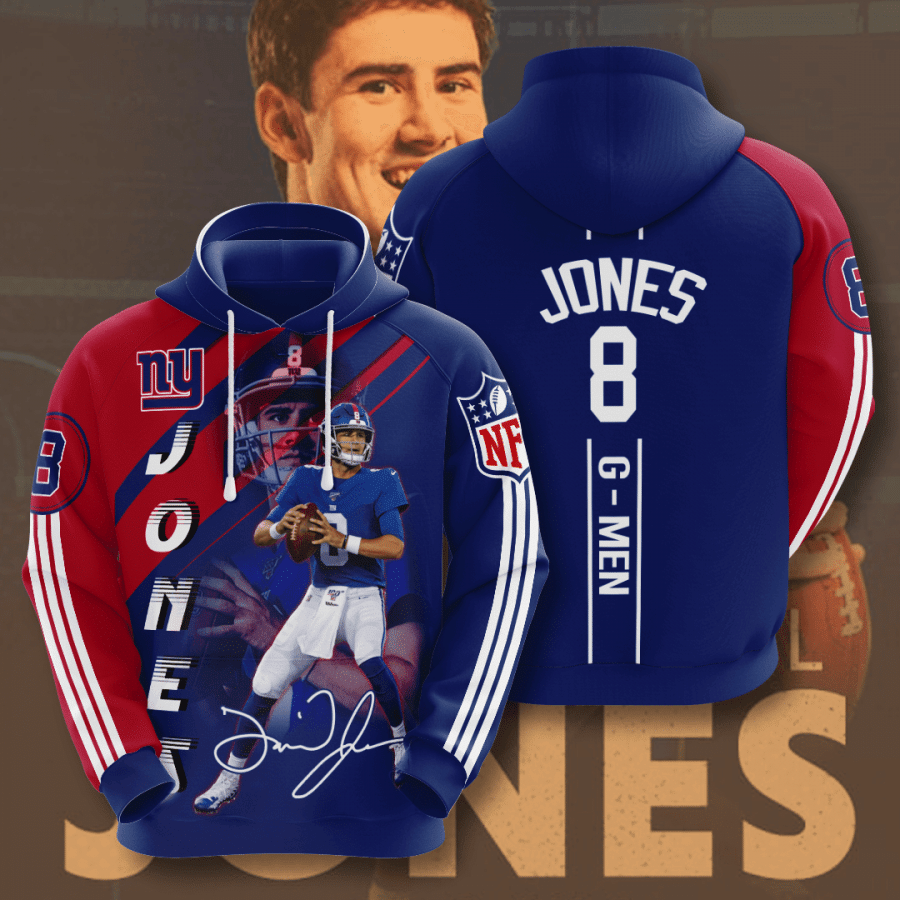 New York Giants Daniel Jones 39 Unisex 3D Hoodie Gift For Fans