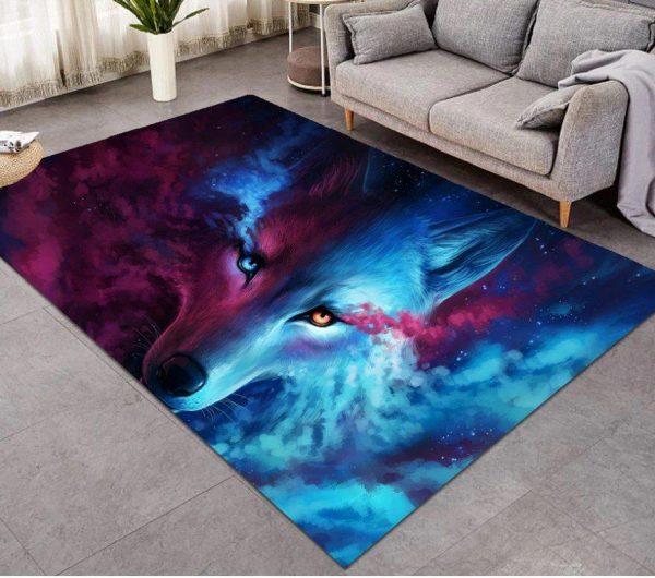 Wolf Art Home Decor Rectangle Area Rug 27