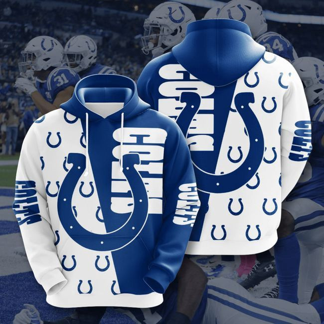 Indianapolis Colts Long Sleeve 47 Unisex 3D Hoodie Gift For Fans