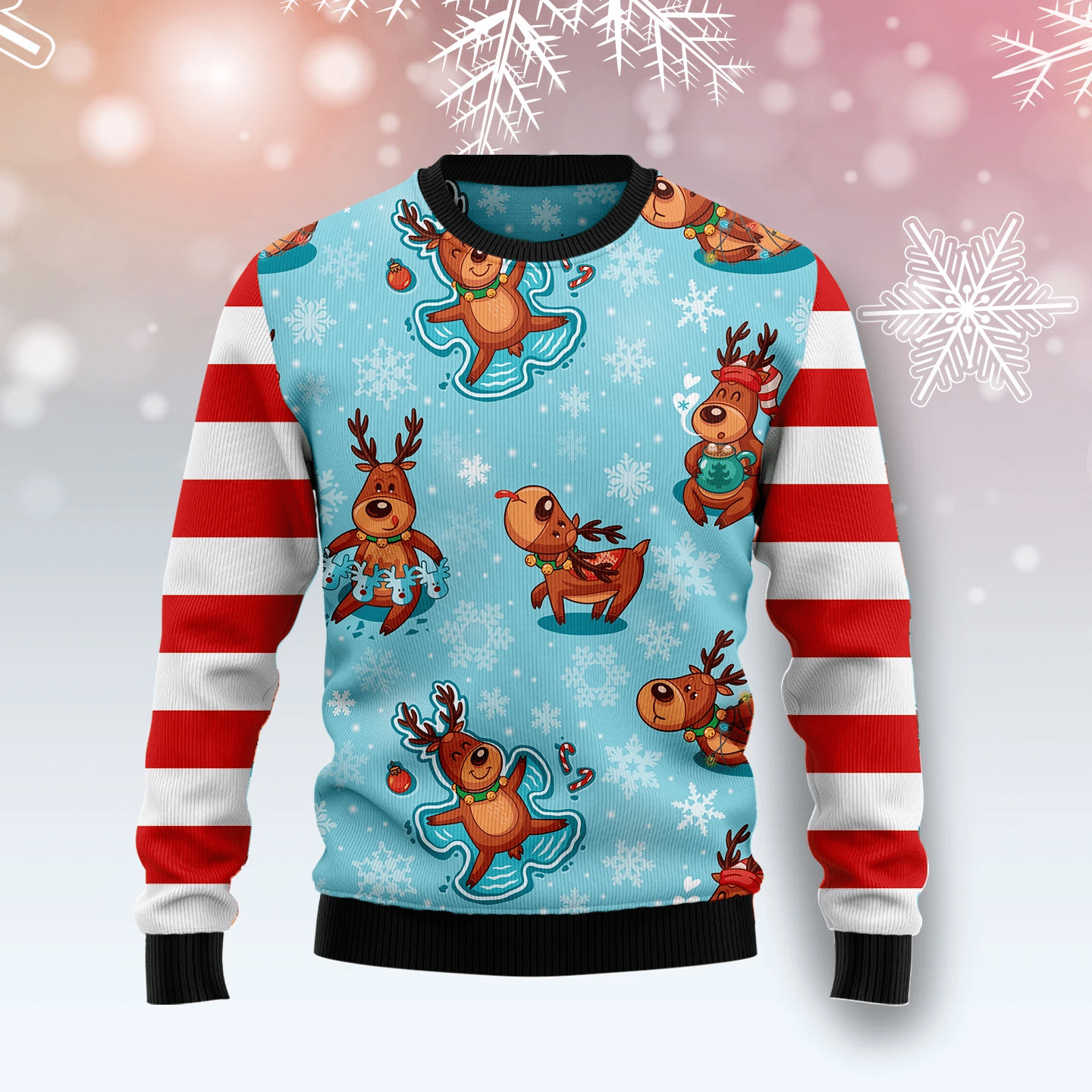 Reindeer Cute Christmas Ugly Sweater Giftsluv Cute Christmas Ugly Sweaters