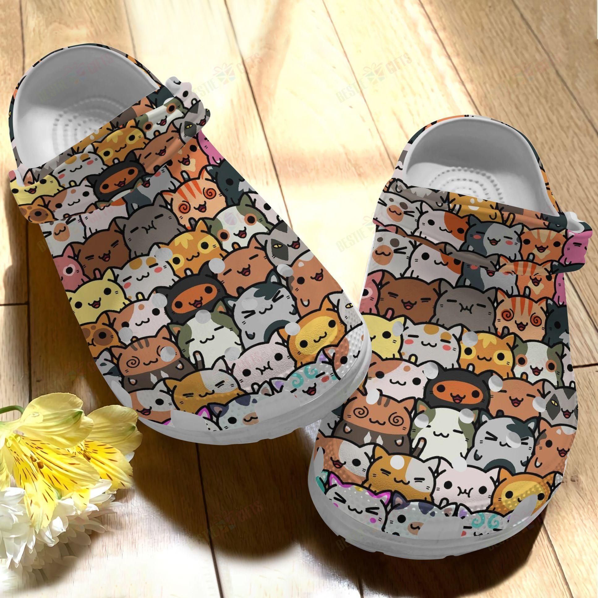 Cat Crocs Classic Clog Pretty Cats S …