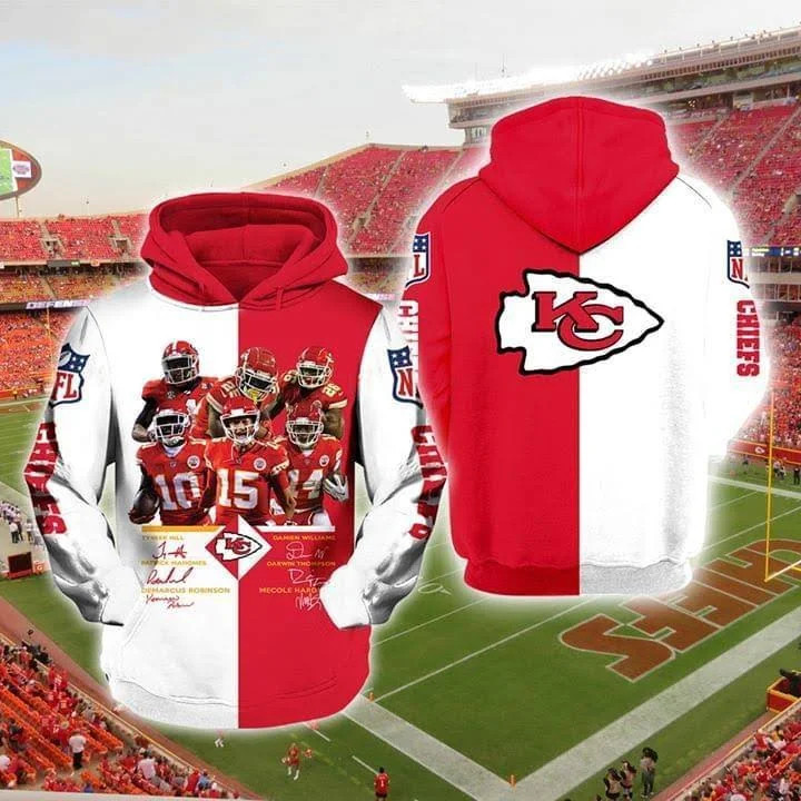 Kansas City Chiefs Players Signed 10 Unisex 3D Hoodie Gift For Fans