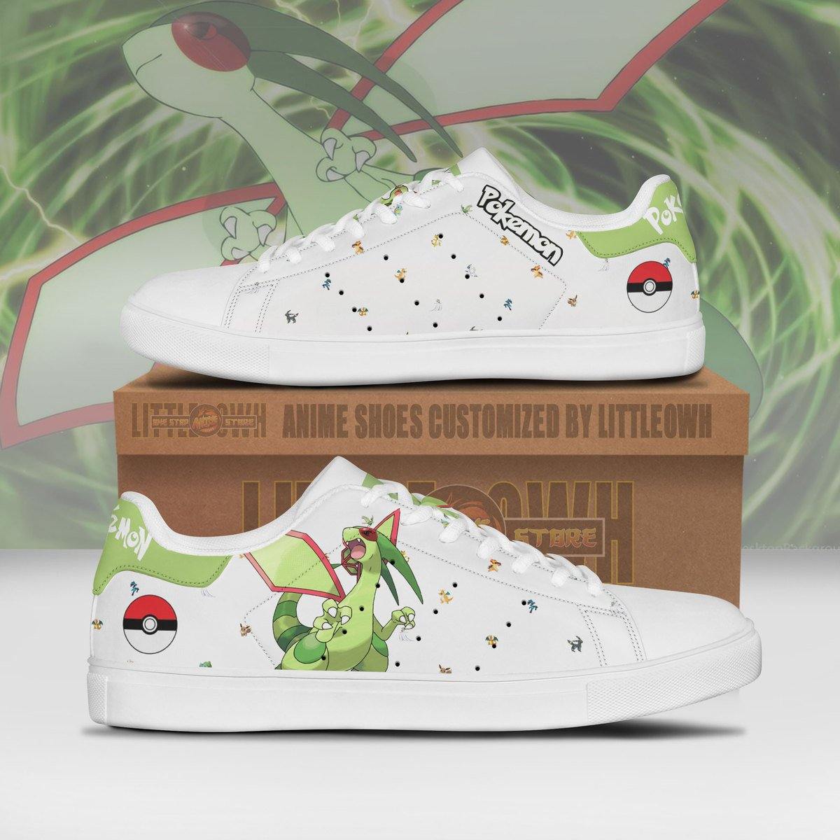 Pokemon Flygon Skateboard Shoes Custom Anime Sneakers