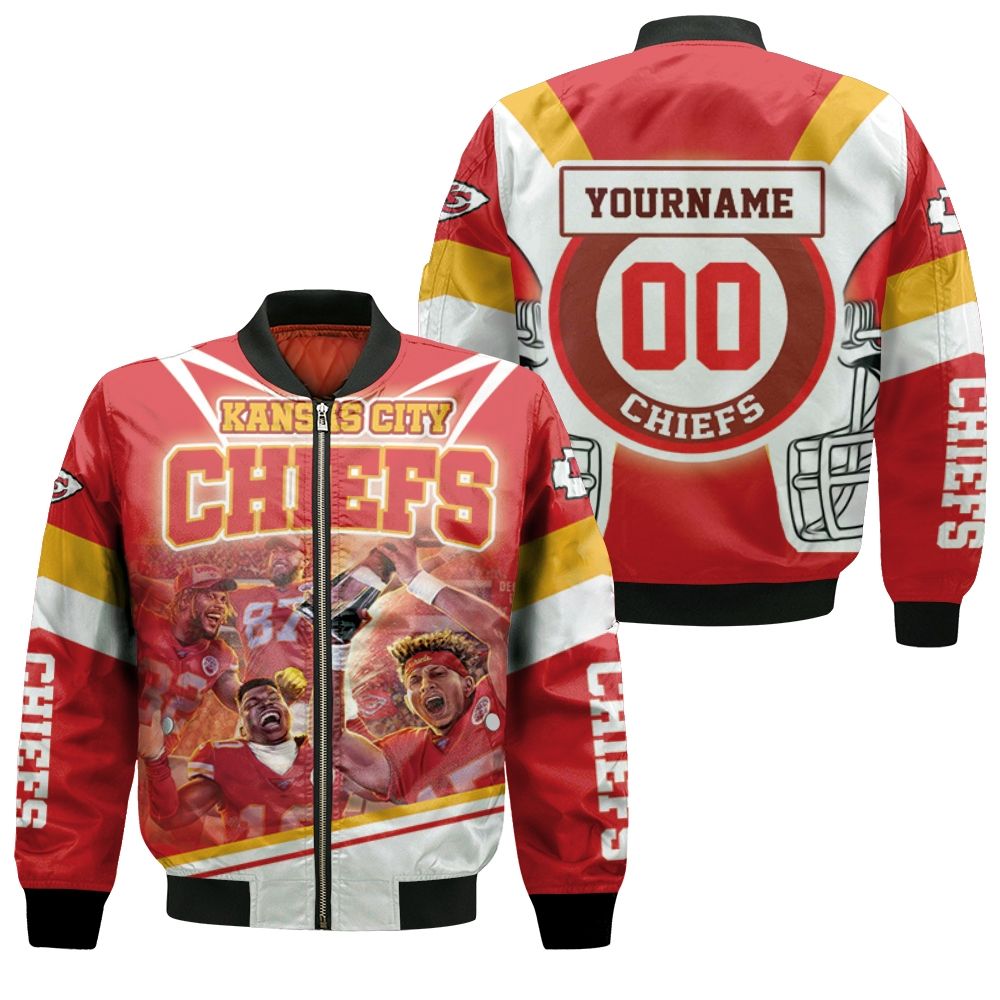 Afc West Division Champions Kansas City Chiefs Super Bowl 2021 Personalized Bomber Jacket All-Over Print