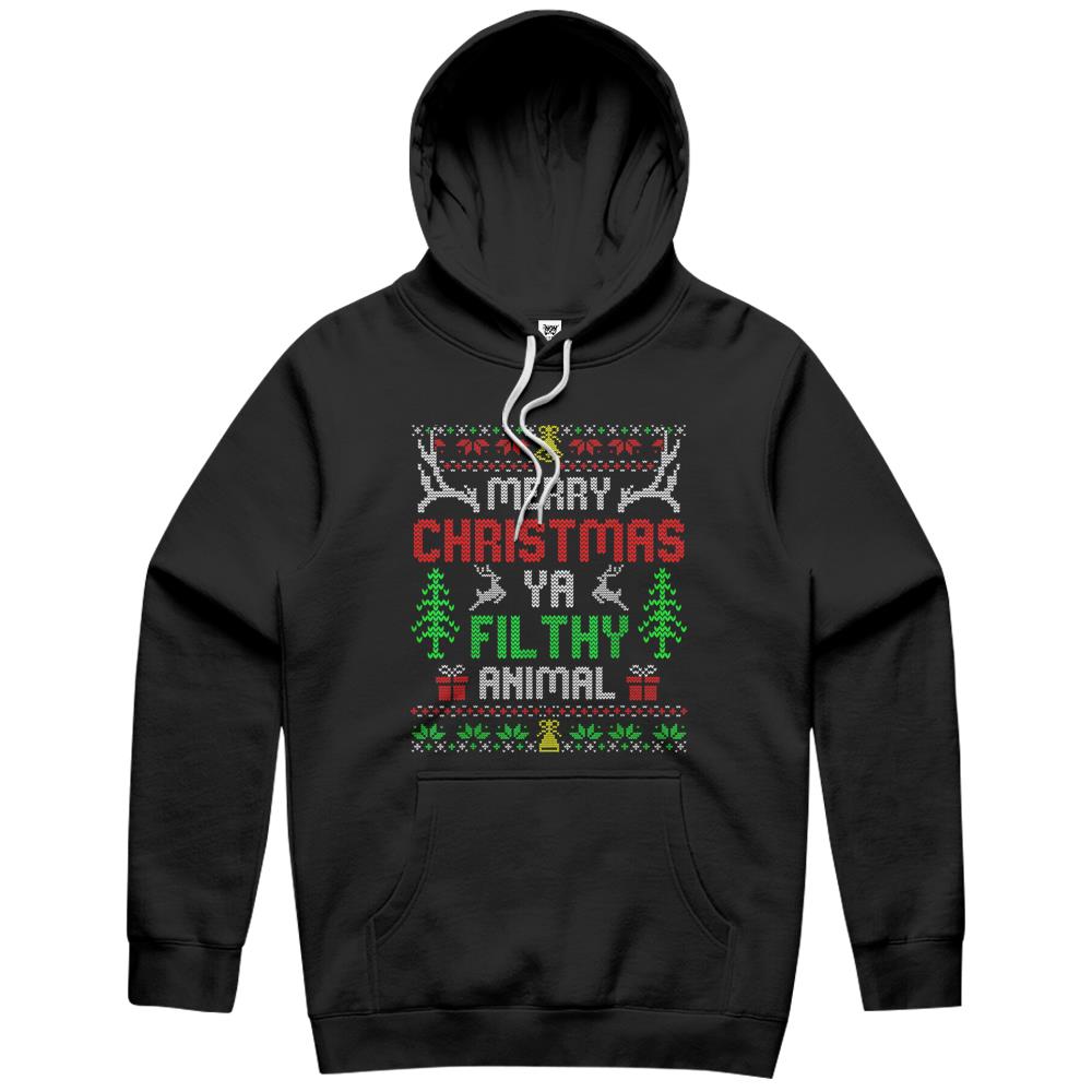 Alone At Home Movies Merry Christmas You Filty Animal Ugly Hoodie