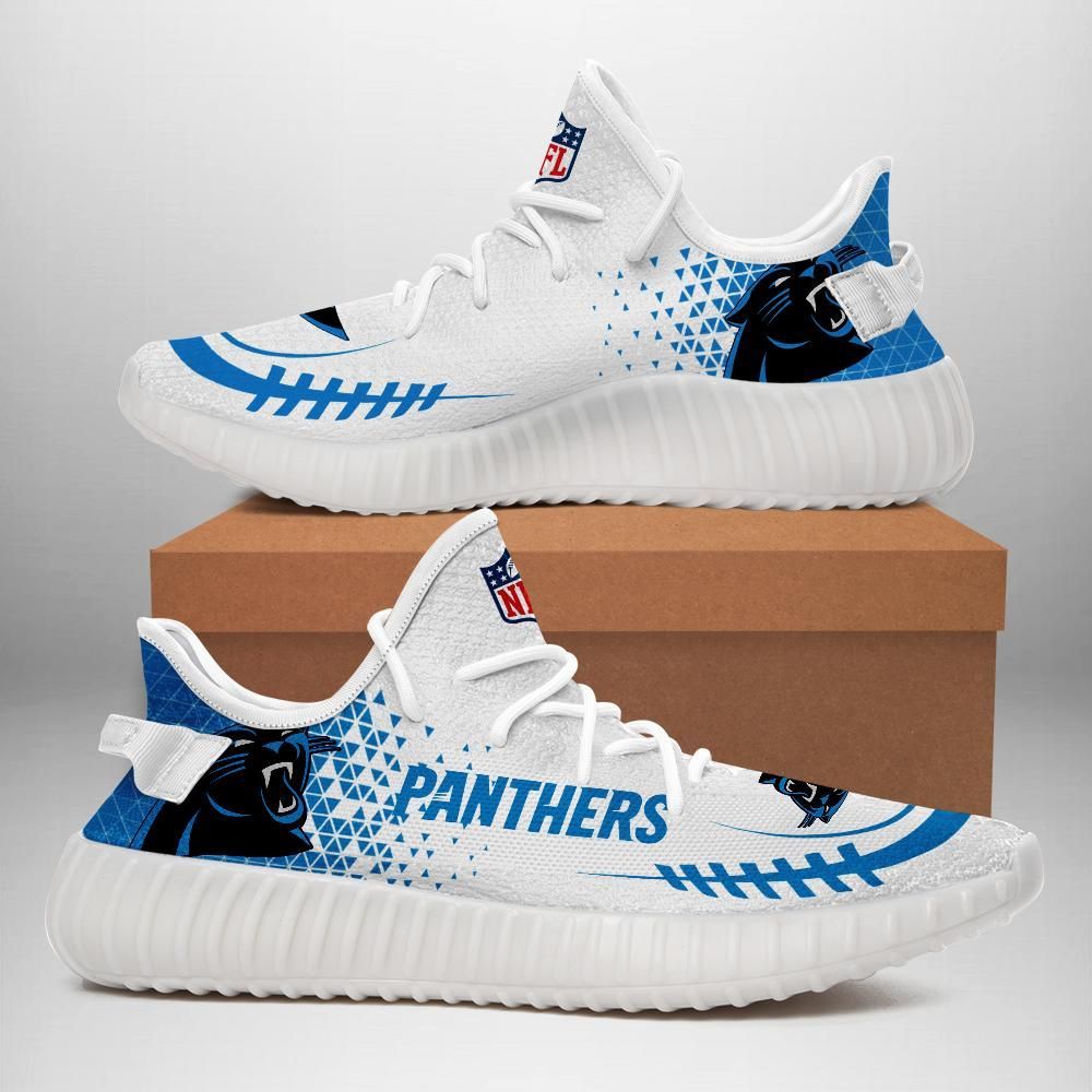 Carolina Panthers Custom Shoes Sport Sneakers Carolina Panthers Yeezy Boost 350