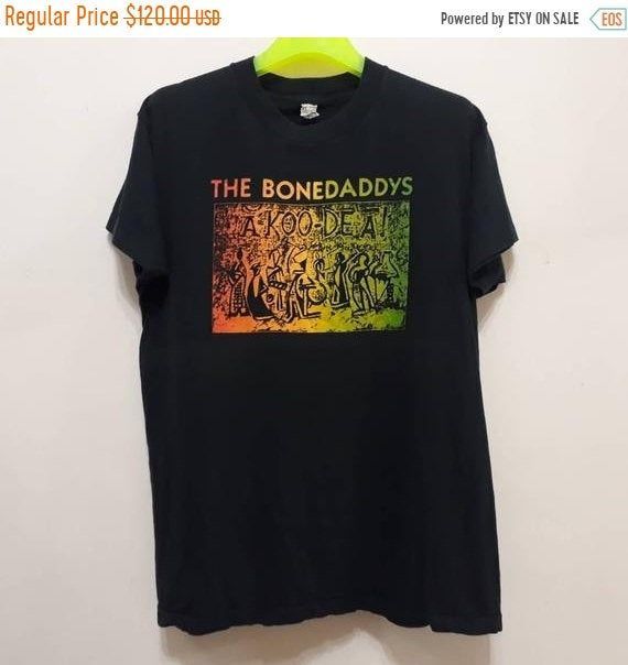 Vtg 1988 Bonedaddys Shirtpromo Tour Concert A Koo De A Tops Worldbeat Party Band World Music Screen Stars 80S Shirt