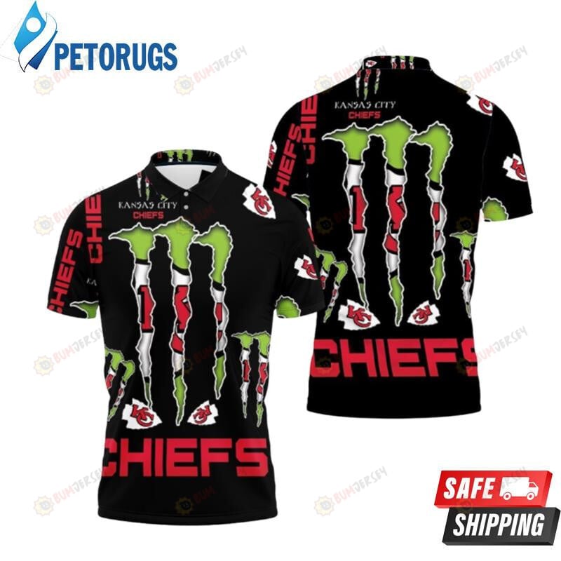 Monster Energy Logo For Lovers Kansas City Chiefs Printed Polo Shirt