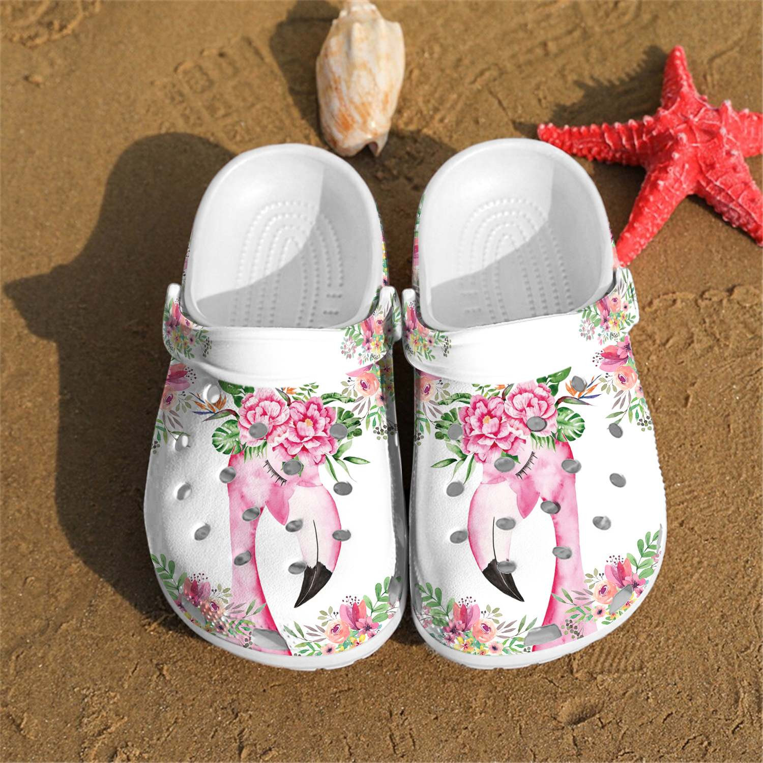 Roes Flamingo Shoes – Lovely Animal Crocs Clogs Gifts For Girl – Flamingo-R0