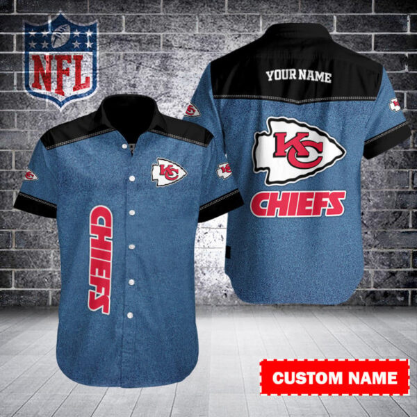 Kansas City Chiefs Personalized Button Shirt Bb501