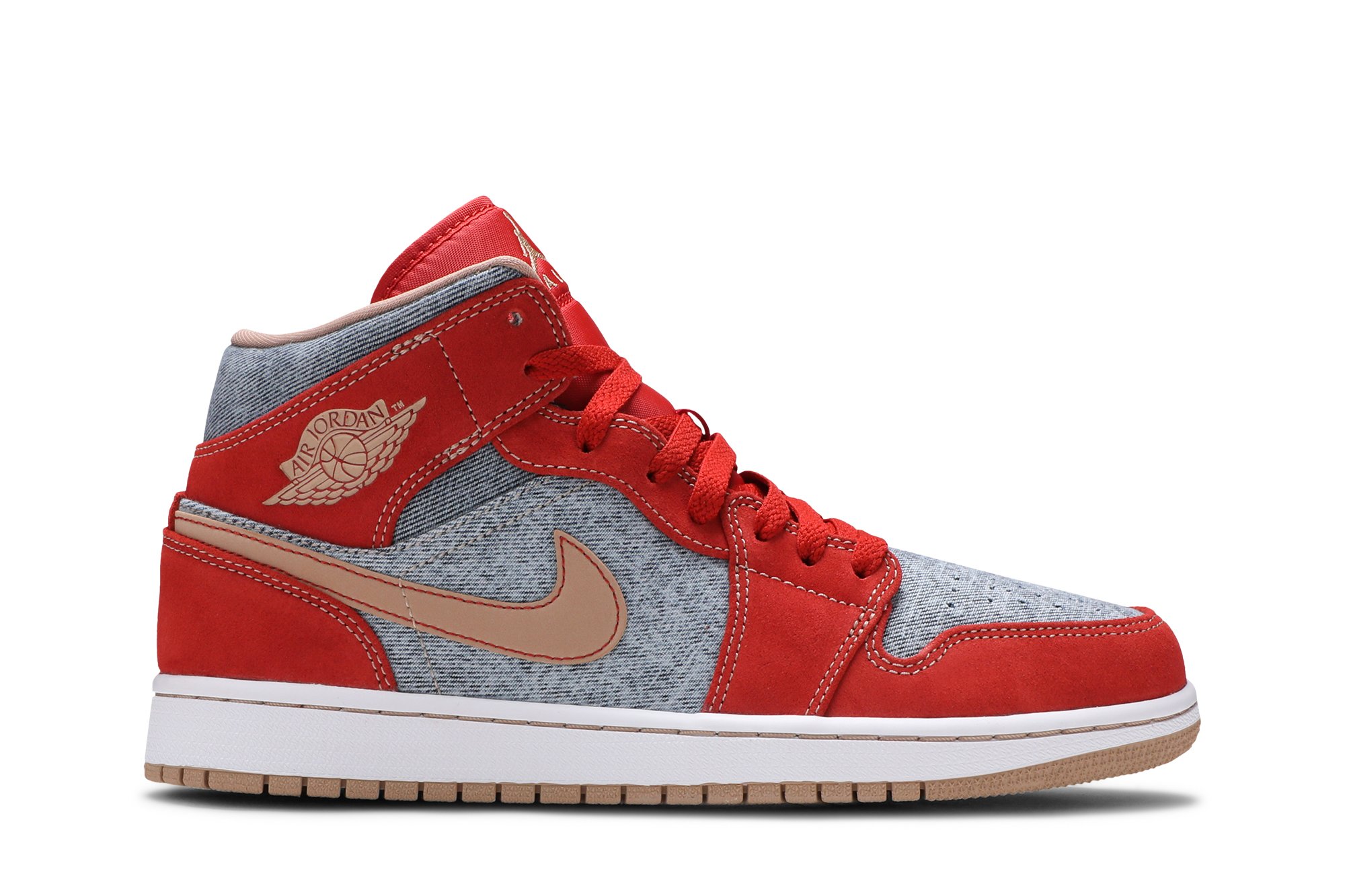 Jordan 1 Mid Denim Red – Kohlrabis 195238795153