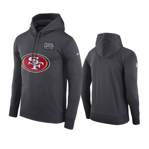 San Francisco 49Ers Anthracite Crucial Catch Hoodie