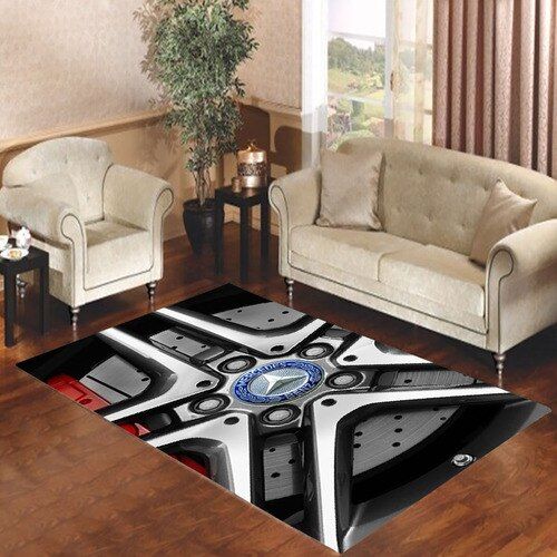 Mercedes Benz Wheel Living Room Carpet Rugs