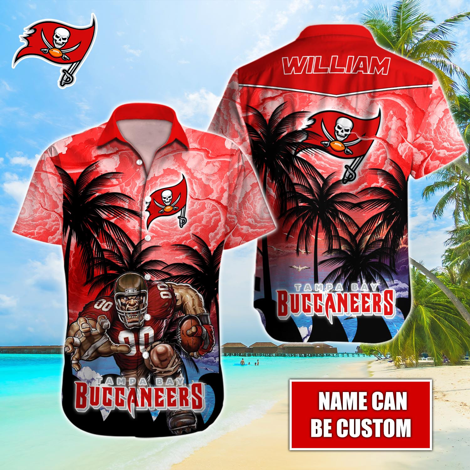 Tampa Bay Buccaneers Nfl-Hawaiian Shirt Custom T-40884